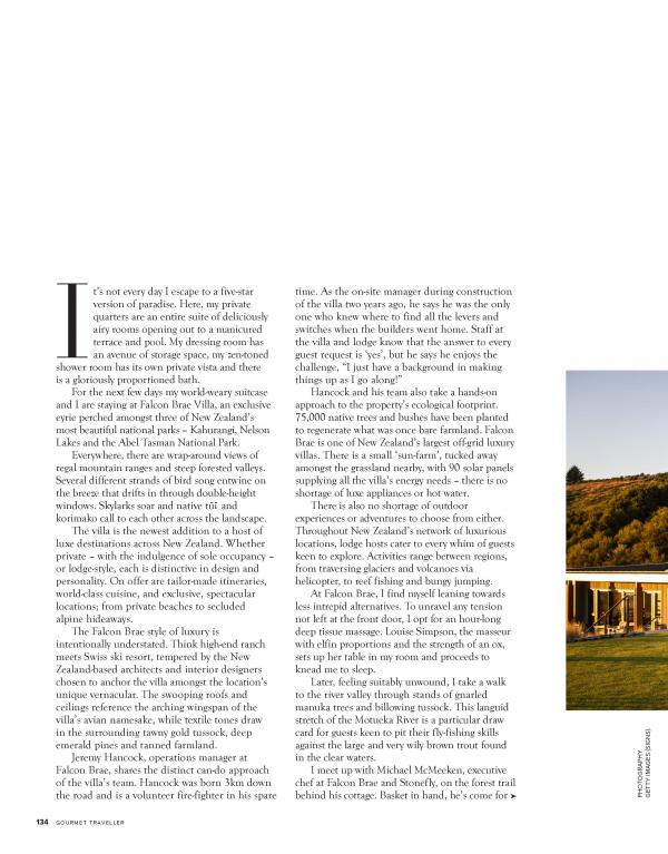 Gourmet Traveller Falcon Brae feature April 2021 Page 16